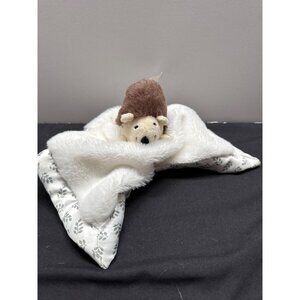 Parents Choice Hedgehog Security Blanket Baby Soft Plush Lovey Comforter White &